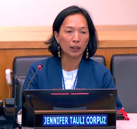 Ms. Jennifer Tauli-Corpuz, incoming member of the Permanent Forum on Indigenous Issues.