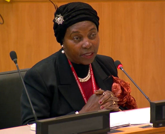 Honourable Dr. Litha Musyimi-Ogana, Chair of the Working Group on Indigenous Populations/Communities of the African Commission on Human and Peoples' Rights.